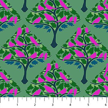 PRE - Order Anna Maria Textiles - Mosaic Menagerie - Ornaments AMT190 - 74C Meadow - Half Yard - December 2026 - Modern Fabric Shoppe