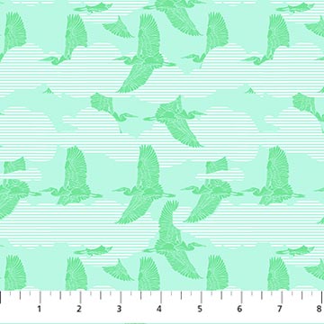 PRE - Order Anna Maria Textiles - Mosaic Menagerie - Sedge AMT188 - 67V Water - Half Yard - December 2026 - Modern Fabric Shoppe