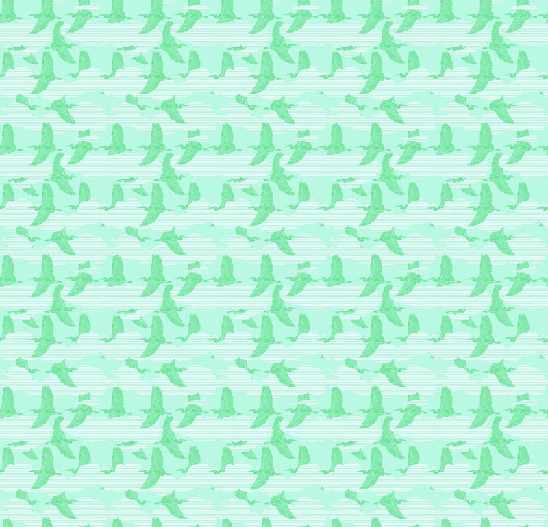 PRE - Order Anna Maria Textiles - Mosaic Menagerie - Sedge AMT188 - 67V Water - Half Yard - December 2026 - Modern Fabric Shoppe