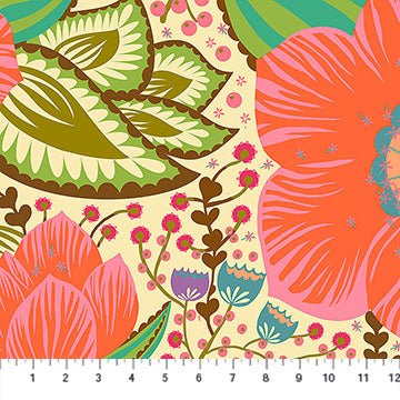 PRE - Order Anna Maria Textiles - Overdressed - Honorable Mention AMT149 - 12V Coral - Half Yard - January 2026 - Modern Fabric Shoppe