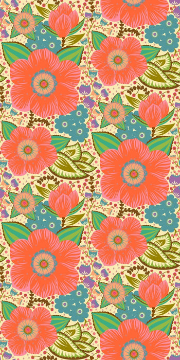 PRE - Order Anna Maria Textiles - Overdressed - Honorable Mention AMT149 - 12V Coral - Half Yard - January 2026 - Modern Fabric Shoppe