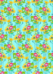 PRE - Order Anna Maria Textiles - Overdressed - Pouring Poppies AMT151 - 40C Clear - Half Yard - January 2026 - Modern Fabric Shoppe