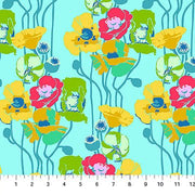 PRE - Order Anna Maria Textiles - Overdressed - Pouring Poppies AMT151 - 40C Clear - Half Yard - January 2026 - Modern Fabric Shoppe