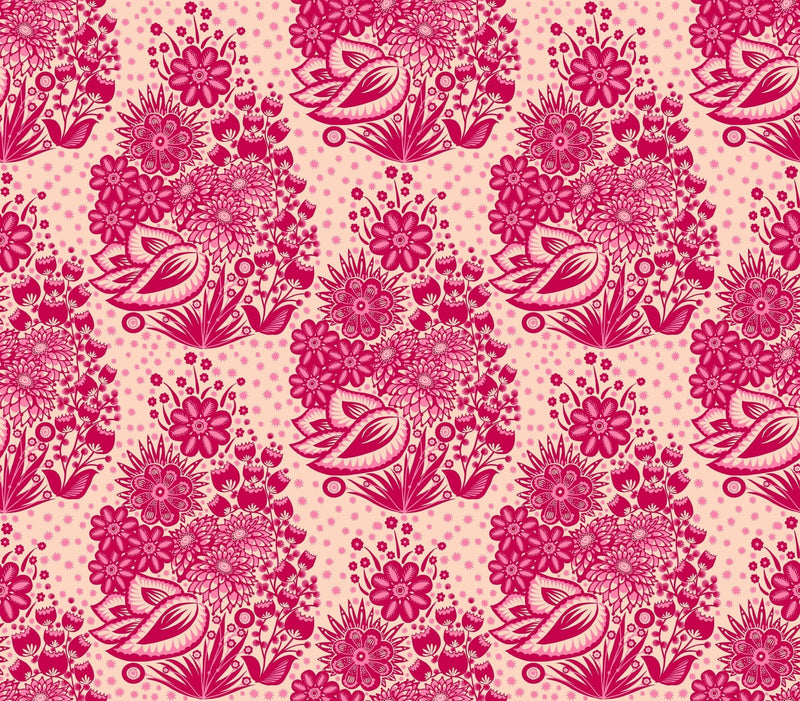 PRE - Order Anna Maria Textiles - Overdressed - Totem AMT152 - 25L Red - Half Yard - January 2026 - Modern Fabric Shoppe