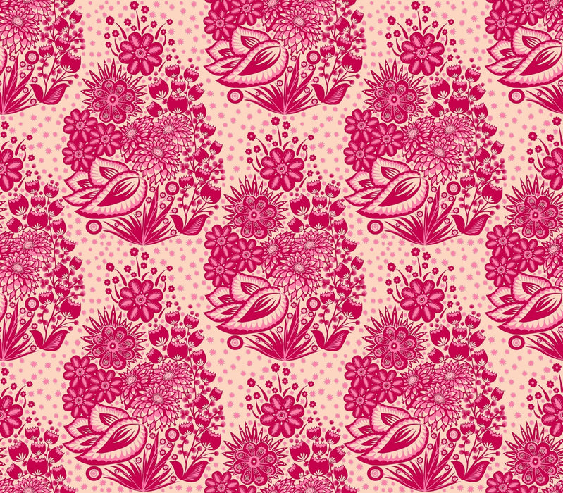 PRE - Order Anna Maria Textiles - Overdressed - Totem AMT152 - 25L Red - Half Yard - January 2026 - Modern Fabric Shoppe