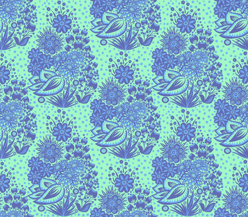 PRE - Order Anna Maria Textiles - Overdressed - Totem AMT152 - 47C Blue - Half Yard - January 2026 - Modern Fabric Shoppe
