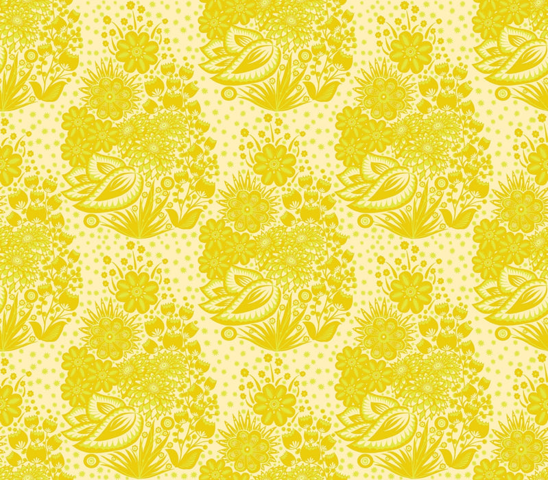 PRE - Order Anna Maria Textiles - Overdressed - Totem AMT152 - 52V Yellow - Half Yard - January 2026 - Modern Fabric Shoppe