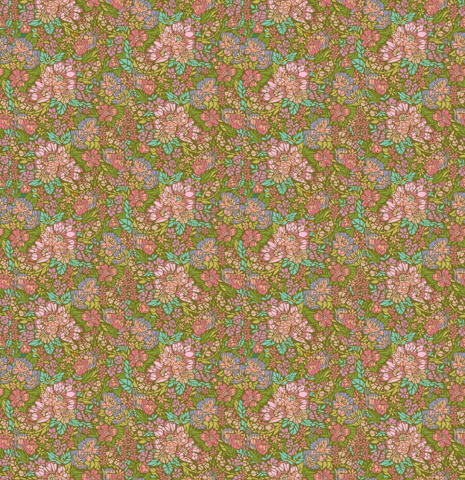 PRE - Order Anna Maria Textiles - Rhapsody - Mosaic AMT169 - 72V Avocado - Half Yard - June 2026 - Modern Fabric Shoppe