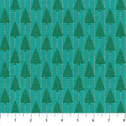 PRE - Order Anna Maria Textiles - Silver Lining - Tree Farm WAMT114 - 64C Turquoise - Half Yard - May 2026 - Modern Fabric Shoppe