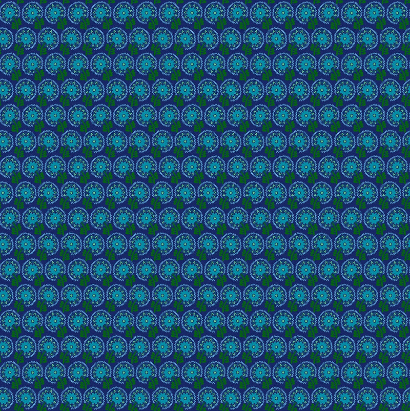 PRE - Order Anna Maria Textiles - Sunseekers - Dancers AMT193 - 47C Royal - Half Yard - January 2027 - Modern Fabric Shoppe