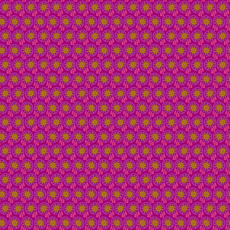 PRE - Order Anna Maria Textiles - Sunseekers - Dancers AMT193 - 84L Magenta - Half Yard - January 2027 - Modern Fabric Shoppe