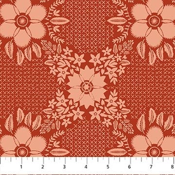 PRE - Order Anna Maria Textiles - Sunseekers - Embroidery AMT194 - 59V Tomato - Half Yard - January 2027 - Modern Fabric Shoppe