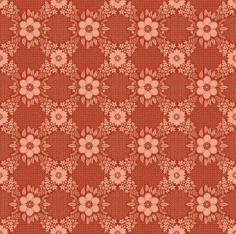 PRE - Order Anna Maria Textiles - Sunseekers - Embroidery AMT194 - 59V Tomato - Half Yard - January 2027 - Modern Fabric Shoppe