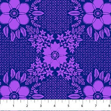 PRE - Order Anna Maria Textiles - Sunseekers - Embroidery AMT194 - 86L Grape - Half Yard - January 2027 - Modern Fabric Shoppe