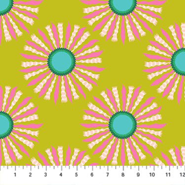 PRE - Order Anna Maria Textiles - Sunseekers - Ribbon Rays AMT196 - 72L Guava - Half Yard - January 2027 - Modern Fabric Shoppe