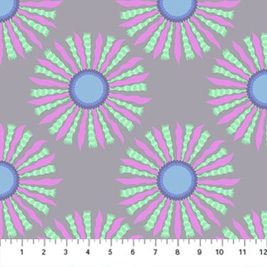 PRE - Order Anna Maria Textiles - Sunseekers - Ribbon Rays AMT196 - 92V Silver - Half Yard - January 2027 - Modern Fabric Shoppe