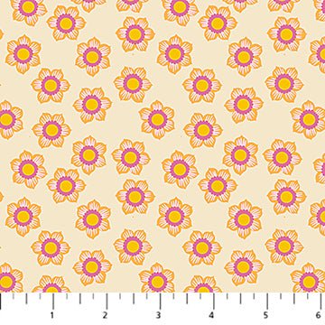 PRE - Order Anna Maria Textiles - Sunseekers - Twinkling AMT198 - 10V Buttermilk - Half Yard - January 2027 - Modern Fabric Shoppe