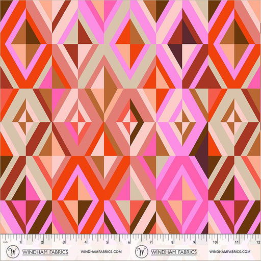 PRE - Order Annabel Wrigley - Happy Place - Diamonds 55374D - 6 Coral - Half Yard - August 2026 - Modern Fabric Shoppe