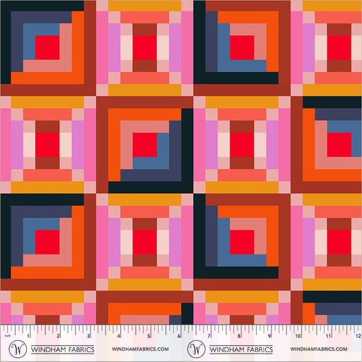 PRE - Order Annabel Wrigley - Happy Place - Log Cabin 55372D - 2 Sunset - Half Yard - August 2026 - Modern Fabric Shoppe