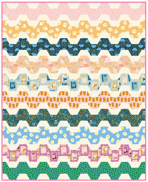 PRE - ORDER Beach Waves Quilt Kit featuring Egg and Friends by Kimberly Kight - December 2025 - Modern Fabric Shoppe