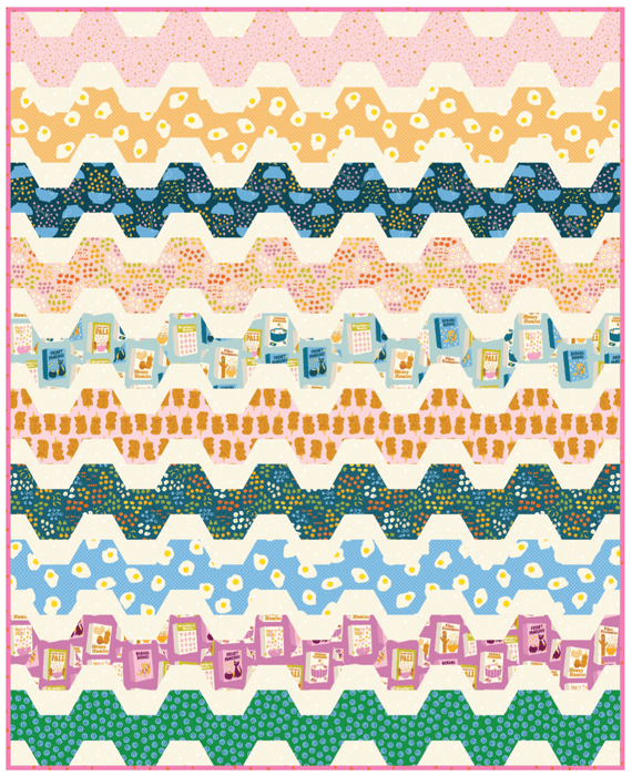 PRE - ORDER Beach Waves Quilt Kit featuring Egg and Friends by Kimberly Kight - December 2025 - Modern Fabric Shoppe