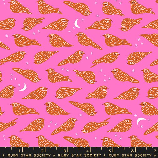 PRE - ORDER Bird is the Word by Kimberly Kight - Lipstick RS3078 13 - Half Yard - December 2024 - Modern Fabric Shoppe