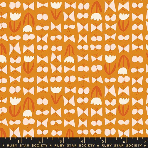 PRE - ORDER Bird is the Word by Kimberly Kight - Tumeric RS3081 14 - Half Yard - December 2024 - Modern Fabric Shoppe