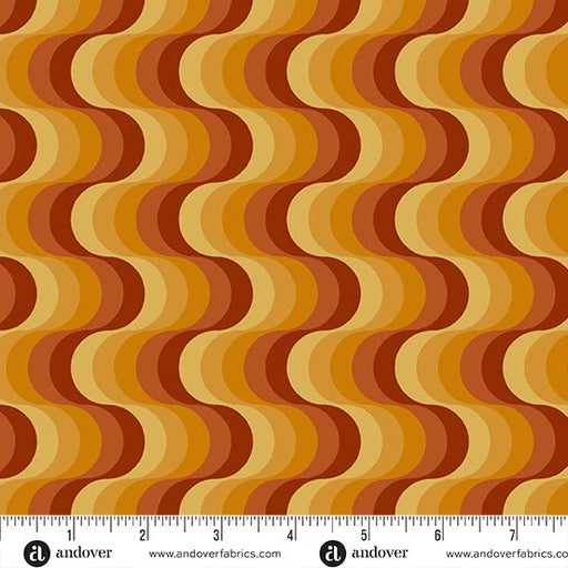 PRE-ORDER Birdie by Libs Elliott- Groove A-1136-O Lava- Half Yard- June 2024 - Modern Fabric Shoppe