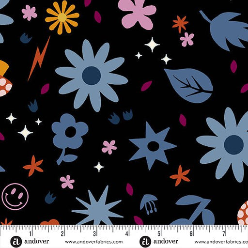 PRE-ORDER Birdie by Libs Elliott- Hazy Days A-1132-K Multi Dark- Half Yard- June 2024 - Modern Fabric Shoppe