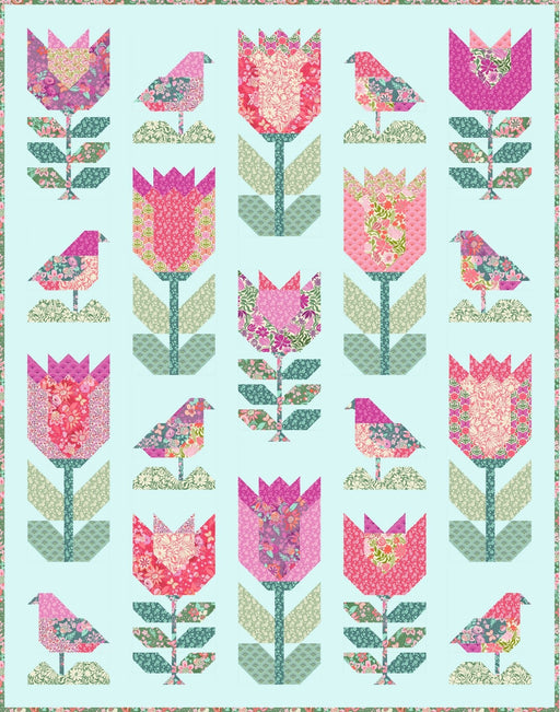 PRE - Order Birds and Blooms Quilt Kit featuring Floriori by Kate Spain - January 2027 - Modern Fabric Shoppe