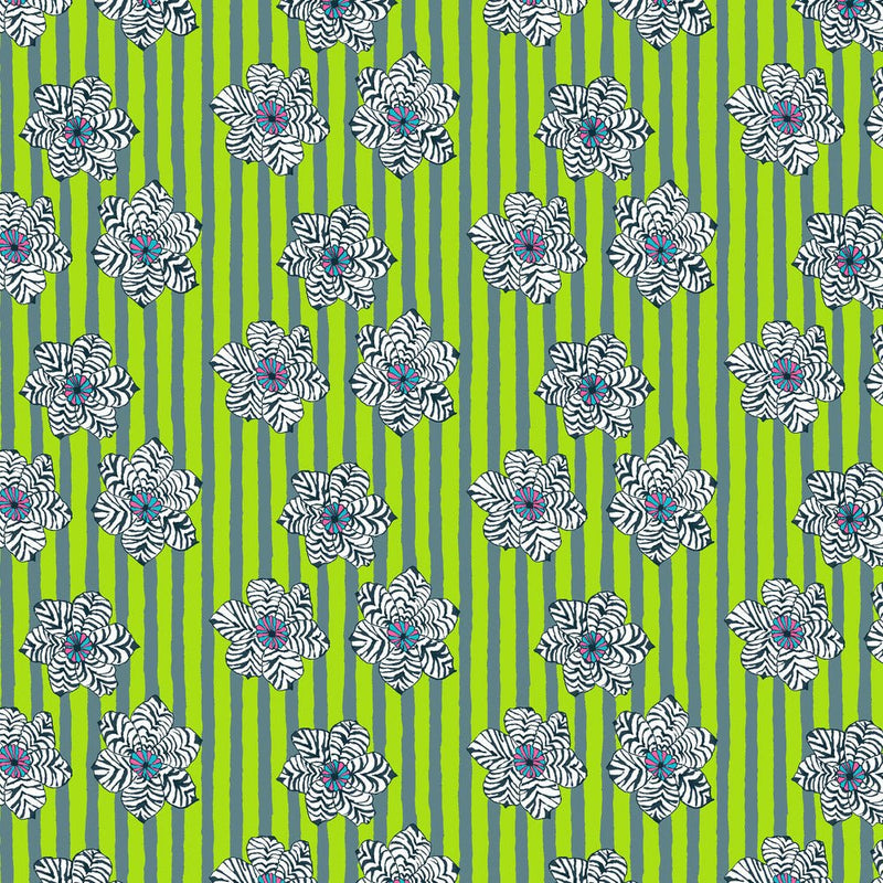 PRE - Order - Bits & Bobs by Brandon Mably - SM Zebra Lily PWBM120.GREEN - Half Yard - December 2026 - Modern Fabric Shoppe