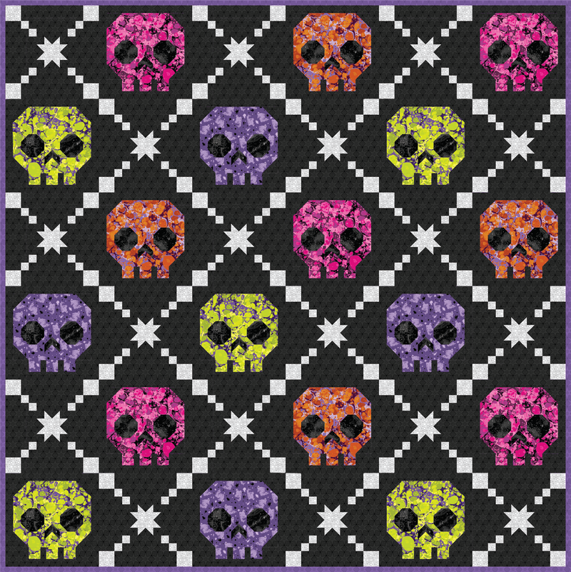 PRE-Order Bone Brigade Dark Quilt Kit featuring Enchanter by Libs Elliott- April 2027 - Modern Fabric Shoppe