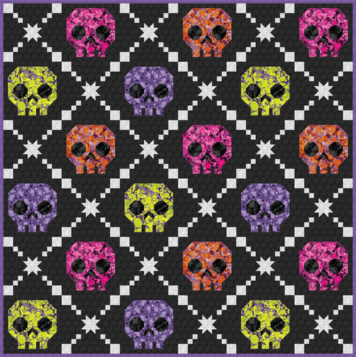 PRE-Order Bone Brigade Dark Quilt Kit featuring Enchanter by Libs Elliott- April 2027 - Modern Fabric Shoppe