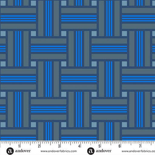 PRE - Order Camp Kitschy LaLa by Alison Glass - Lawn Chair A - 1717 - B Graphite - Half Yard - October 2025 - Modern Fabric Shoppe