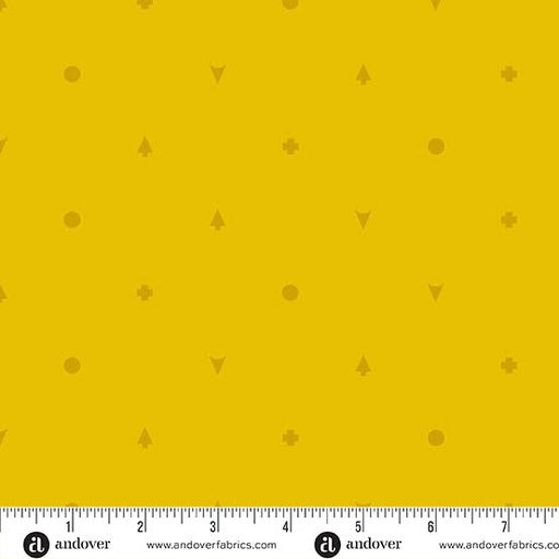 PRE - Order Camp Kitschy LaLa by Alison Glass - Symbolic A - 1718 - Y Sunshine - Half Yard - October 2025 - Modern Fabric Shoppe