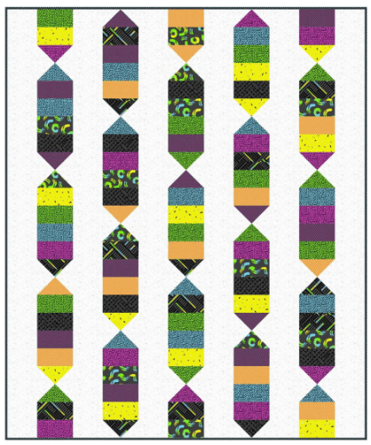 PRE - Order Candy Stripes Quilt Kit featuring Prismatic by Libs Elliott - August 2026 - Modern Fabric Shoppe