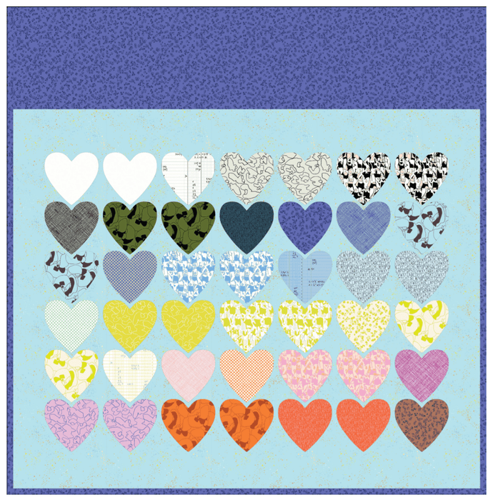PRE - Order Carolyn Friedlander - Hearts Quilt Kit featuring Memento - July 2026 - Modern Fabric Shoppe
