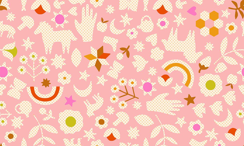 PRE - Order Catnap by Alexia Marcella Abegg - RS 4131 13 - Rosebud - Half Yard - October 2025 - Modern Fabric Shoppe