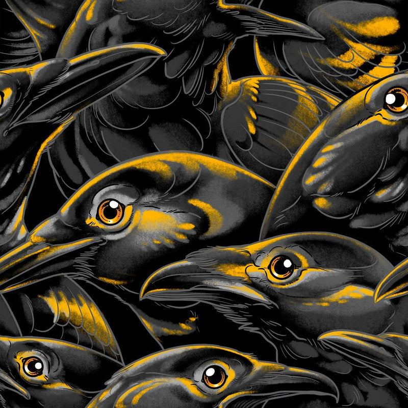 PRE - Order Chain Mail by Rachel Hauer - Crows PWRH143.BLACK - Half Yard May 2026 - Modern Fabric Shoppe