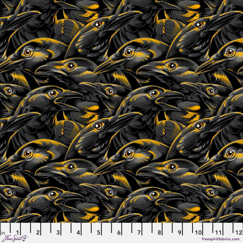 PRE - Order Chain Mail by Rachel Hauer - Crows PWRH143.BLACK - Half Yard May 2026 - Modern Fabric Shoppe
