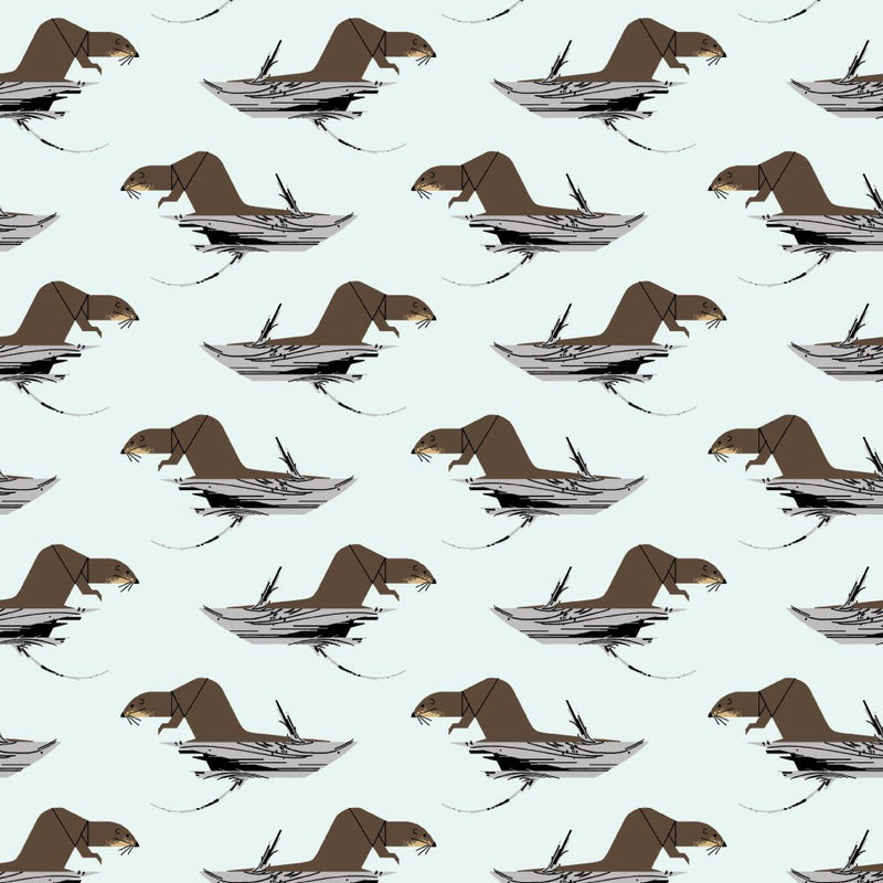 PRE - Order Coastal by Charley Harper - Tree Otter CH - 443 - Half Yard - July 2025 - Modern Fabric Shoppe