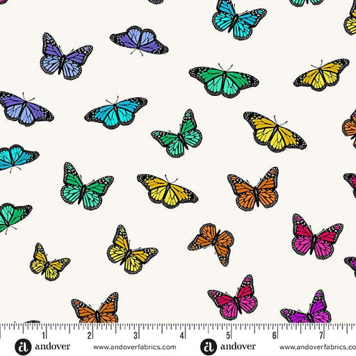 PRE - Order Color Wheel by Alison Glass - Butterfly Rainbow A - 1443 - L Day - Half Yard - April 2025 - Modern Fabric Shoppe