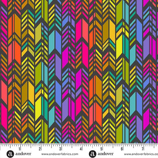 PRE - Order Color Wheel by Alison Glass - Spectrum Feathers A - 1445 - K Night - Half Yard - April 2025 - Modern Fabric Shoppe