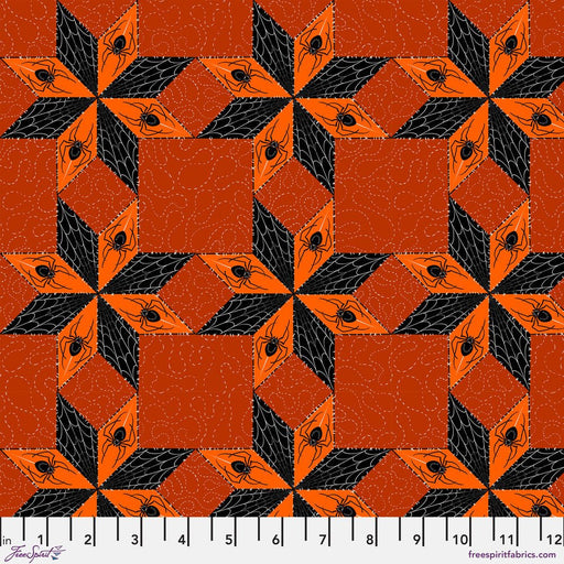PRE - Order Costumes & Cobwebs by Rachel Hauer - Stars and Spiders PWRH117.ORANGE - May 2025 - Modern Fabric Shoppe