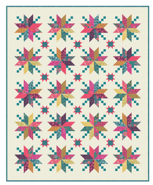 PRE - Order Crystal Manning - Indie Blooms Quilt Kit featuring Parlor - September 2025 - Modern Fabric Shoppe