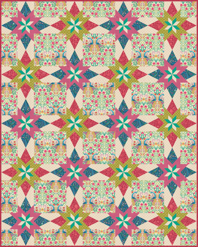 PRE-Order Crystal Manning- Noel Quilt Kit featuring Tilbury Garden- March 2027 - Modern Fabric Shoppe