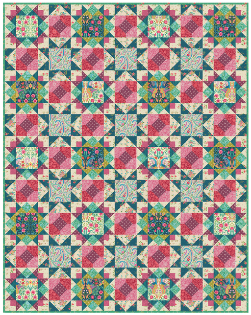 PRE-Order Crystal Manning- Plume Quilt Kit featuring Tilbury Garden- March 2027 - Modern Fabric Shoppe