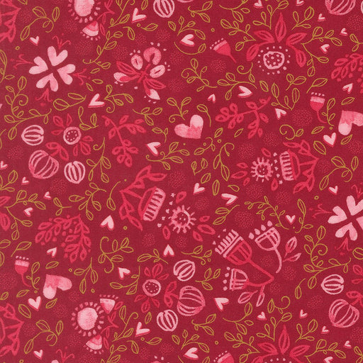 PRE - Order Darling Peony by Robin Pickens - Cranberry 48792 16 - Half Yard - November 2025 - Modern Fabric Shoppe