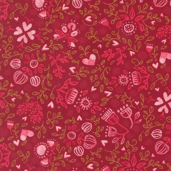 PRE - Order Darling Peony by Robin Pickens - Cranberry 48792 16 - Half Yard - November 2025 - Modern Fabric Shoppe