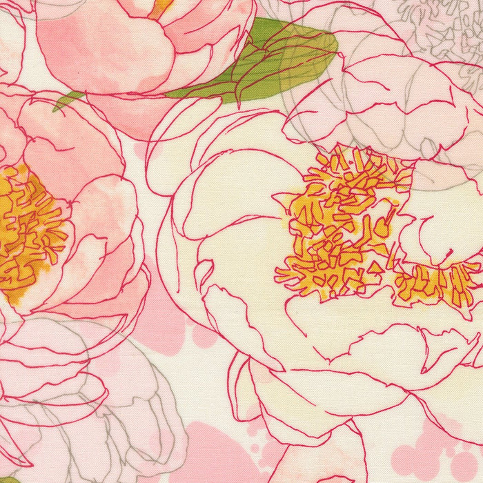 PRE - Order Darling Peony by Robin Pickens - Cream 48790 11 - Half Yard - November 2025 - Modern Fabric Shoppe